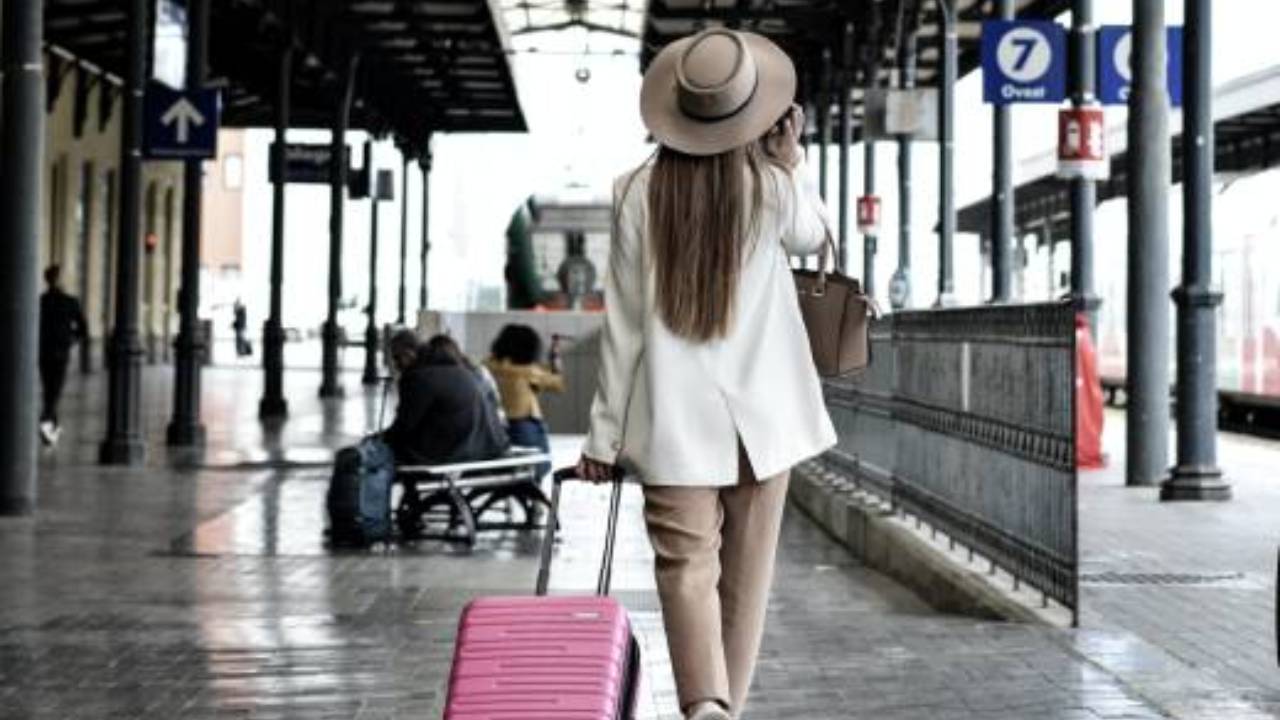 woman in an airport