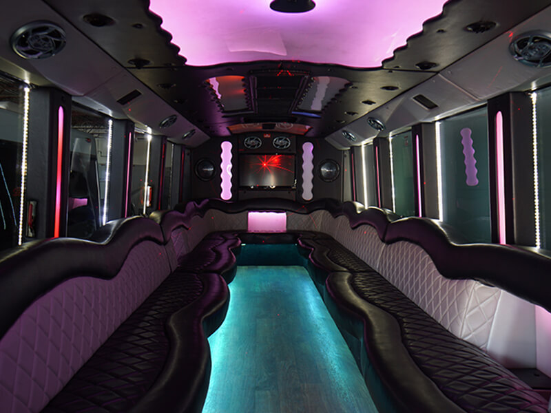 inside a party bus in Akron Ohio